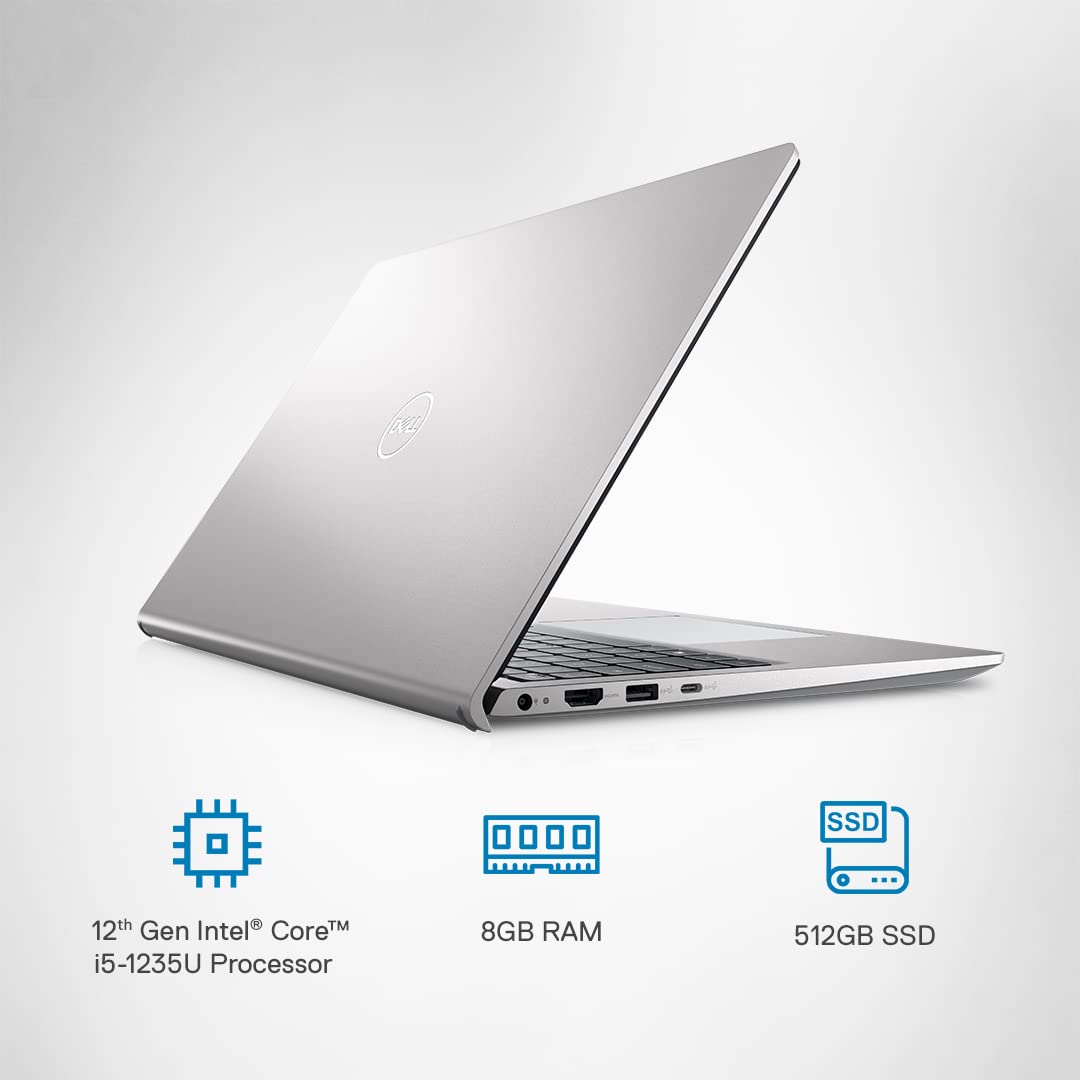 Dell Inspiron 3520 Laptop, Intel i5-1235U, 8GB, 512GB SSD, NVIDIA MX550, 15.6", Backlit KB, Silver